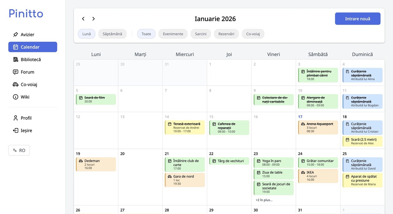 Pinitto calendar feature image