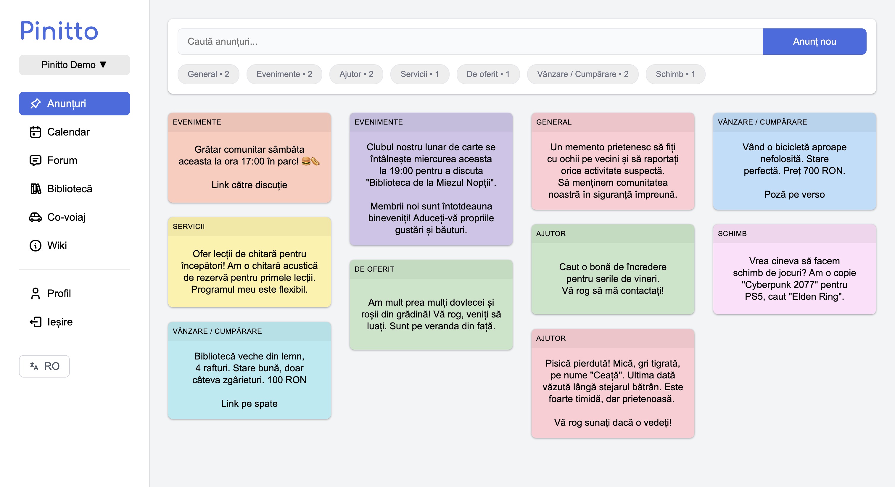 Pinitto App Screenshot 1